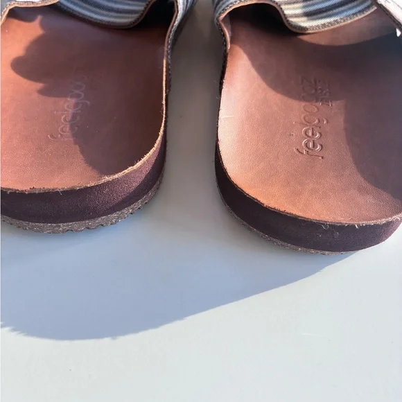 Feelgoodz Zensole Size 9 Cross-Over Leather Sandals - NWT - Picture 9 of 10